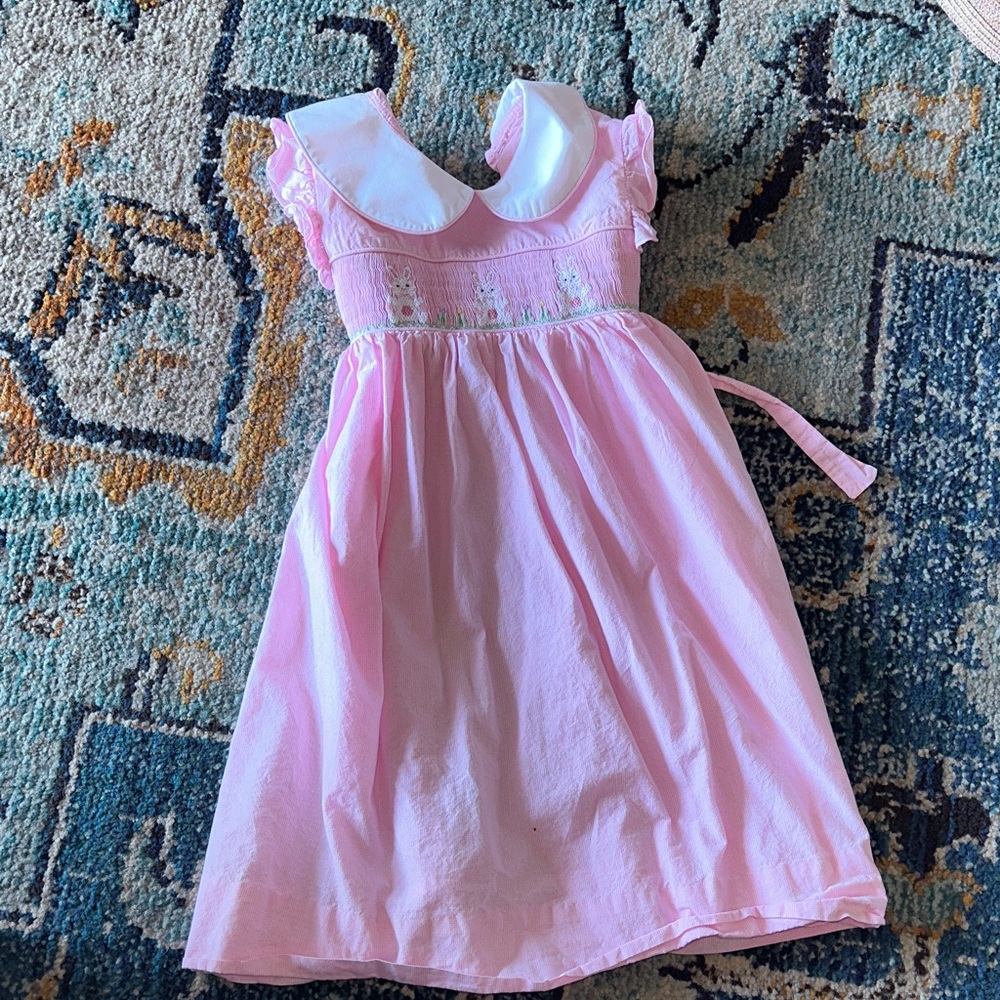Charming Pink Kids Dress with Embroidered Accents